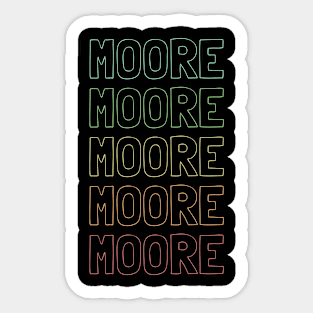 Moore Name Pattern Sticker